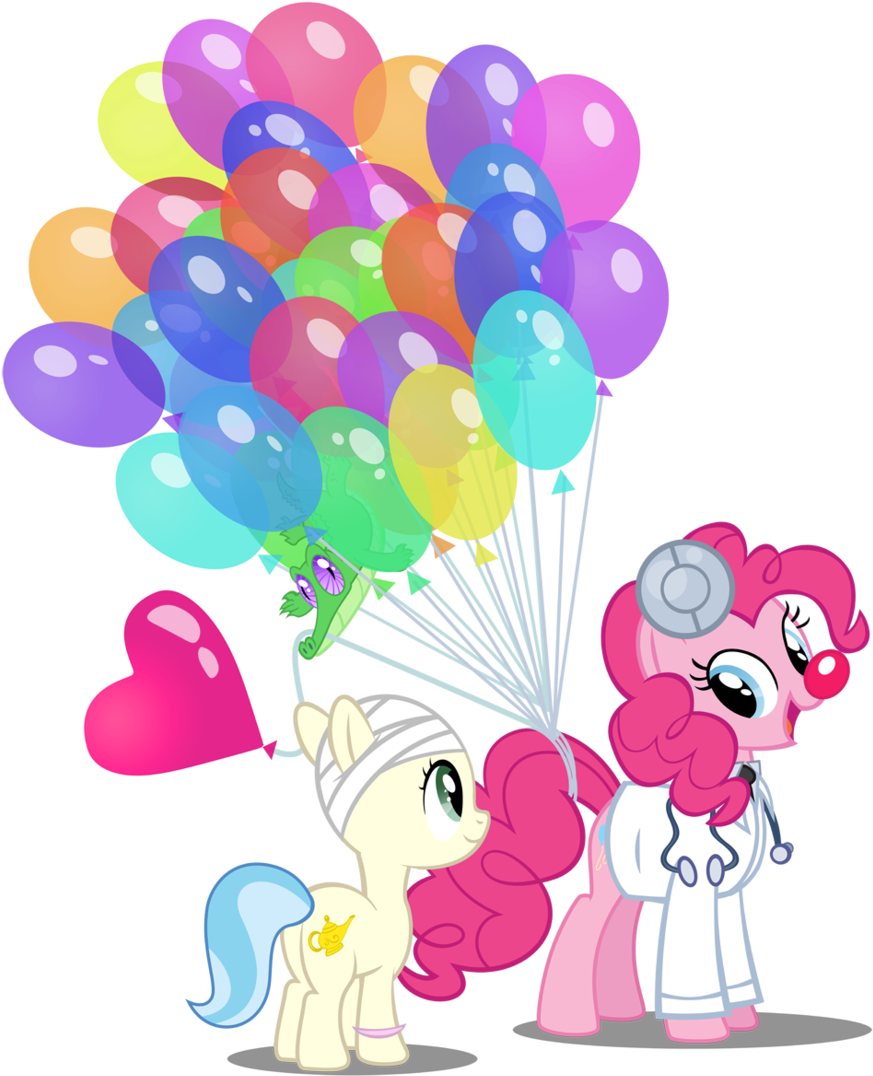 Pixelkitties, Balloon, Bandage, Cancer , Clown Nose, - Pinkie Pie Is A Clown (900x1096), Png Download
