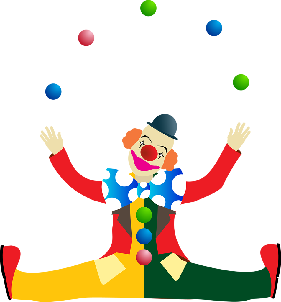 Png Clip Art And - 小丑 玩 球 (953x1024), Png Download