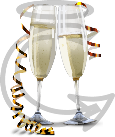 Cheers » Cheers - Champagne Pngs (400x478), Png Download