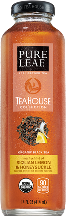Pure Leaf Tea House Collection Sicilian Lemon & Honeysuckle - Pure Leaf Tea House Strawberry Mint (300x700), Png Download