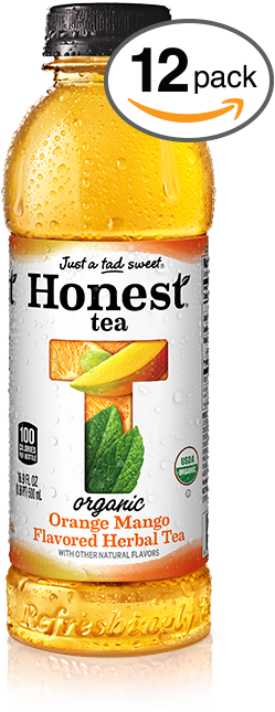 Organicorange Mango Flavored Herbal Tea - Honest Tea Flavored Herbal Tea, Orange Mango - 16.9 (330x684), Png Download