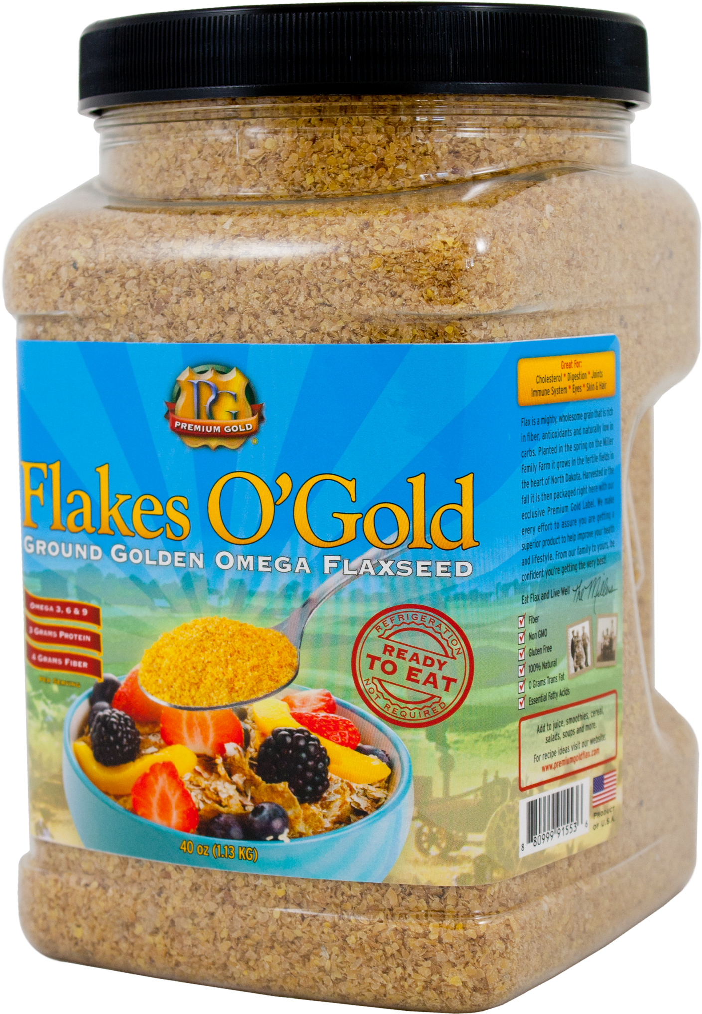 Premium Gold Flakes O' Gold Coarse Ground Flaxseed, (1440x2160), Png Download