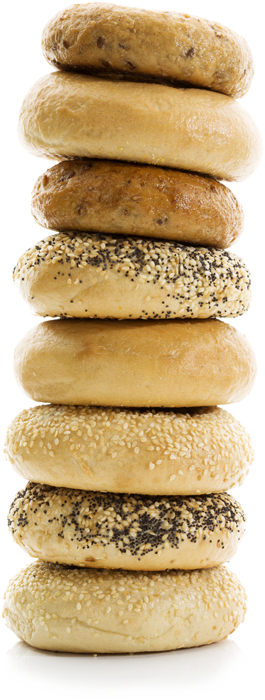 Picture Library Stock Bagel Transparent Stack - Stack Of Bagels Png (265x700), Png Download