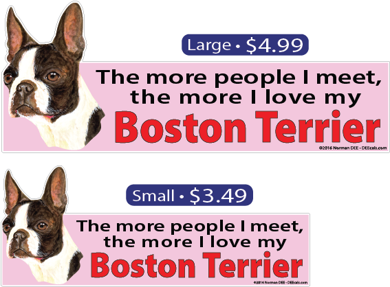 The More I Love My Boston Terrier - Dog (582x448), Png Download