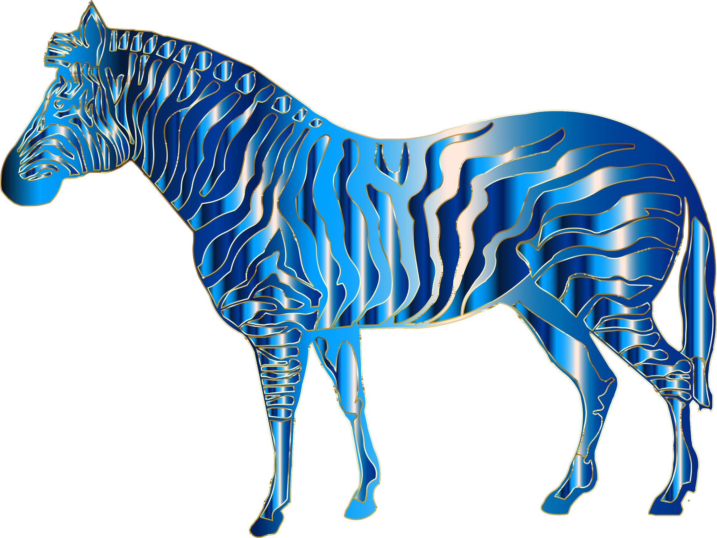 Clipart Zebra Blue Zebra - Blue Zebra Png (2322x1743), Png Download