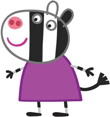 Zoe Zebra - Zoe Zebra Peppa Pig (394x406), Png Download