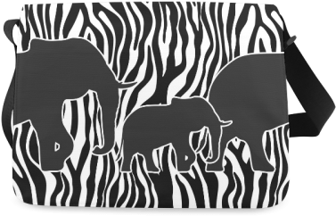 Elephants To Zebra Stripes Black & White Messenger - Interestprint Personalized Backpack Elephants To Zebra (500x500), Png Download