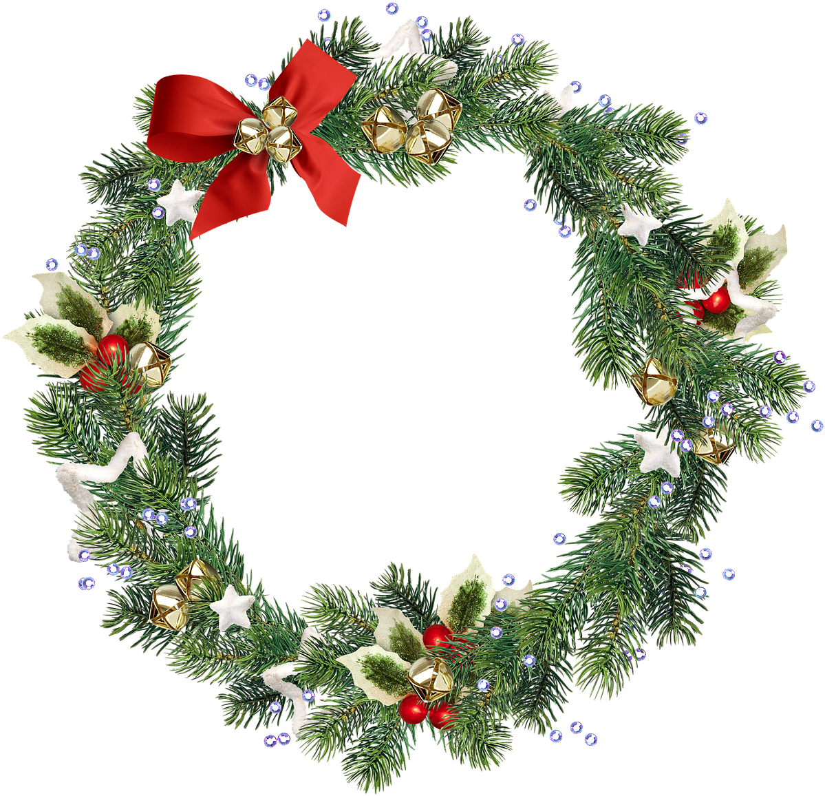 Wreath Christmas Wreath Christmas Decoration - Ghirlanda Natale Png (1280x1248), Png Download