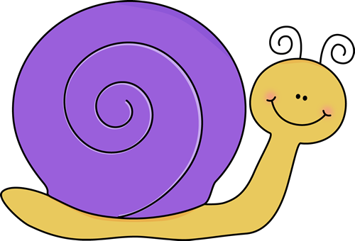 Yellow And Purple Snail - Snail Clipart (500x340), Png Download
