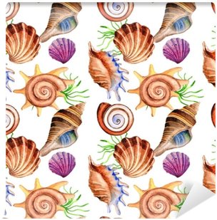 Watercolor Summer Beach Seashell Tropical Elements - Watercolor Painting (400x400), Png Download