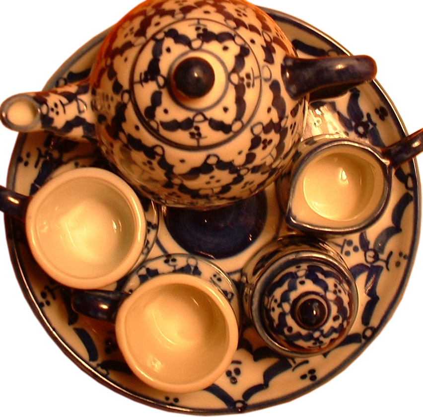 Doll-sized Tea Set (852x840), Png Download