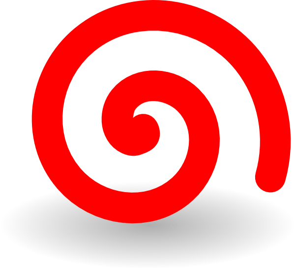 Fat Red Spiral Clip Art At Clker - Red Spiral Png (600x546), Png Download