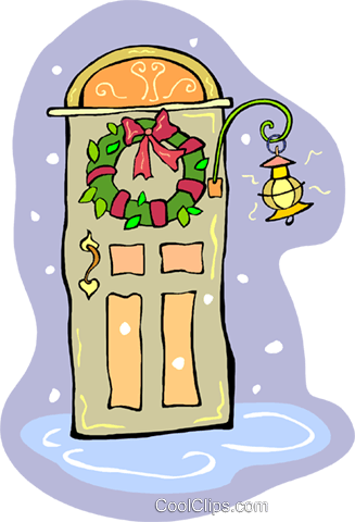 Christmas Wreath Royalty Free Vector Clip Art Illustration - Illustration (327x480), Png Download