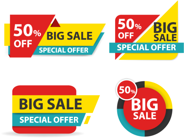 Colorful Shopping Sale Banner, Business, Card, Template - Sale Banner Png (640x640), Png Download