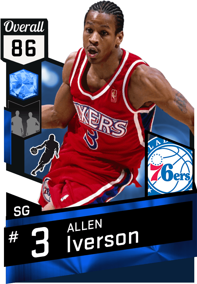Mtdb Nba 2k17 - Allen Iverson Nba 2k17 (651x941), Png Download