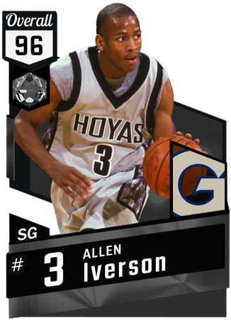 '94 Allen Iverson Onyx Card - Allen Iverson 2k17 Card (325x475), Png Download