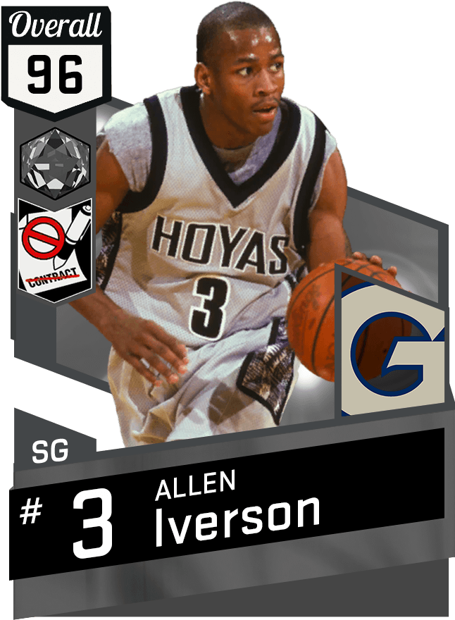 Mtdb Nba 2k17 - Allen Iverson Nba 2k17 (651x941), Png Download