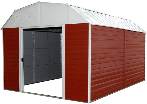 Arrow Sheds Presents The Red Barn Steel Shed Kit - Shed (600x468), Png Download
