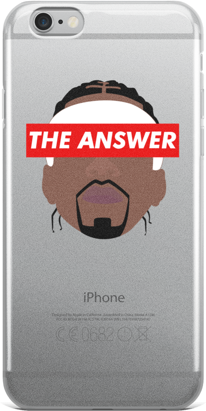 Allen Iverson Iphone Case - Iphone 7 Clear Case Ultra Thin Tpu Cover Protective (1000x1000), Png Download