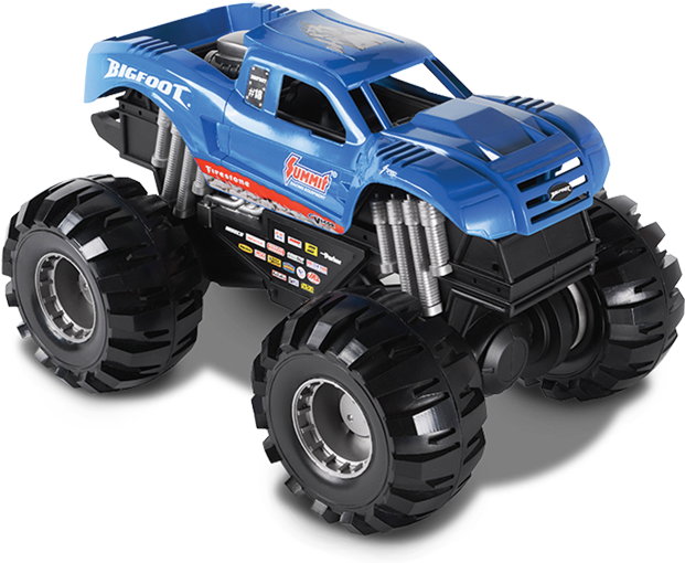 Road Rippers 17" Monster Truck Big Foot, Blue (1002x672), Png Download