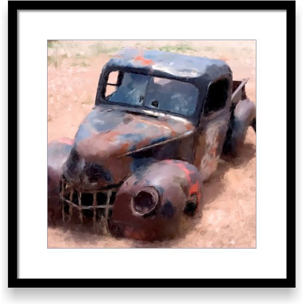 Food Advertising Flag - Vintage Car (1076x794), Png Download