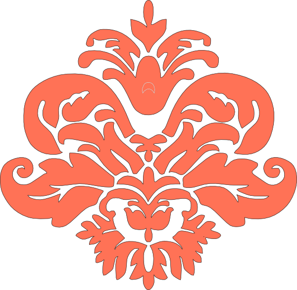 Damask Clipart Clip Art - Damask Boarders Png (600x585), Png Download