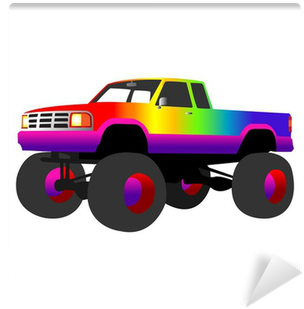 Rainbow Pick Up Truck (400x400), Png Download