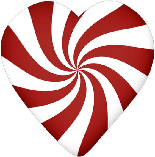 Hearts ‿✿⁀♡♥♡❤ - Candy Cane Heart Png (550x564), Png Download