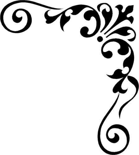 Clipart Library Download Damask Free On Dumielauxepices - Wall Stickers For Corners (448x500), Png Download