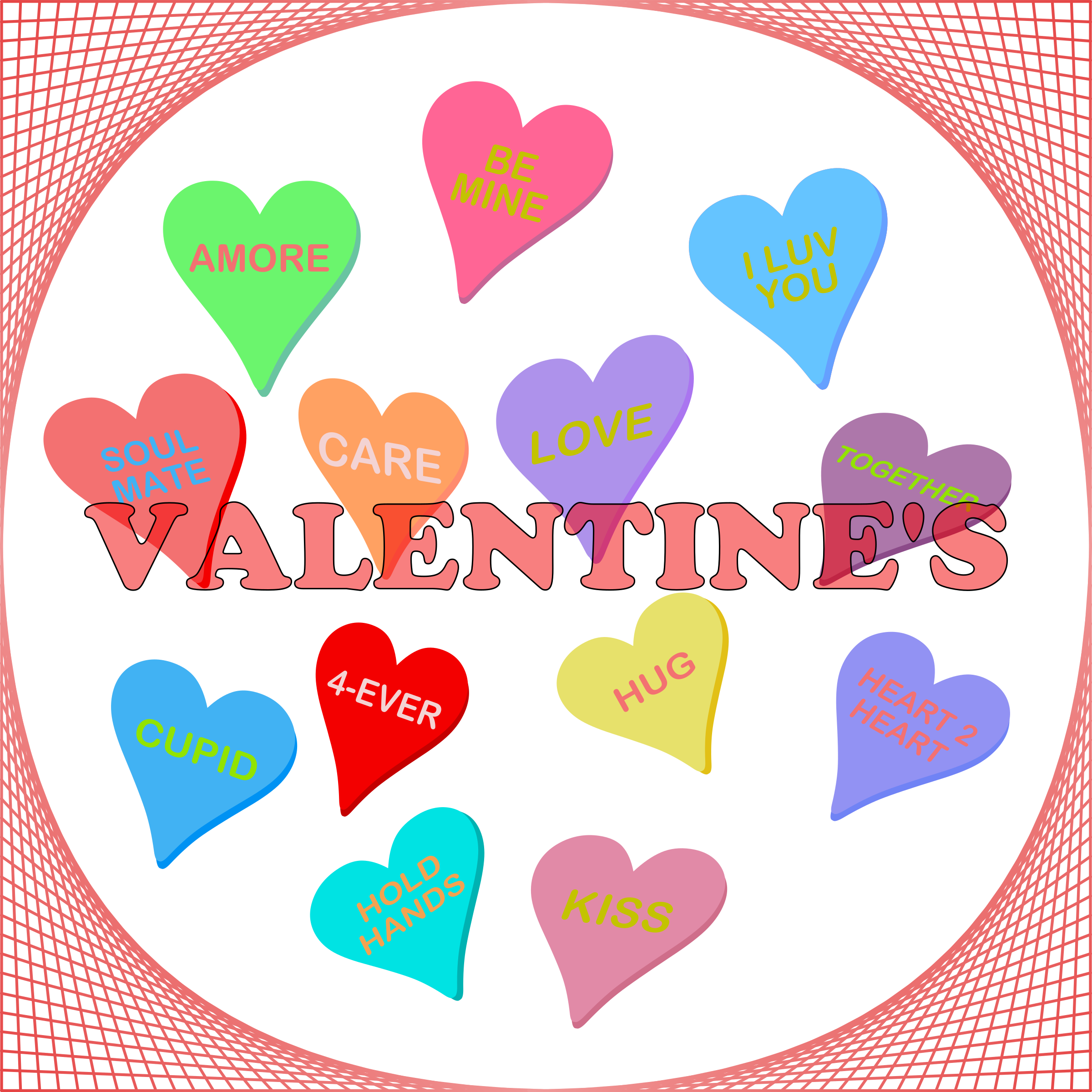 This Free Icons Png Design Of Candy Hearts (2400x2400), Png Download
