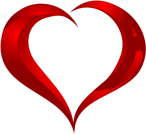 Beautiful Heart Png Clipart - Empty Heart Png (500x459), Png Download