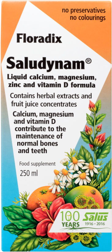 Salus Haus Floradix Saludynam®, Liquid Calcium, Magnesium, - Floradix Saludynam Liquid Calcium Mag Zinc And Vitamin (1000x1001), Png Download