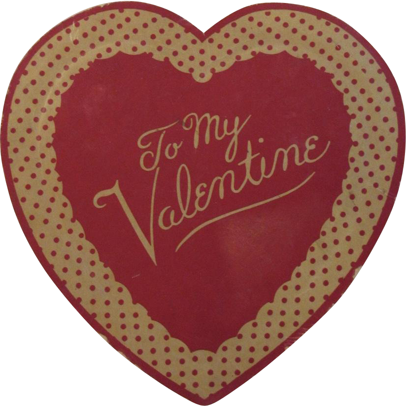 Vintage Valentine Candy Heart Box - Icon (824x824), Png Download