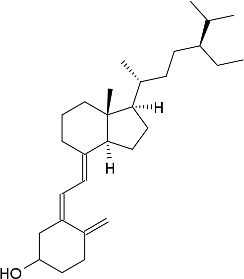 Vitamind5 Structure - الصيغة الكيميائية لفيتامين د (540x612), Png Download