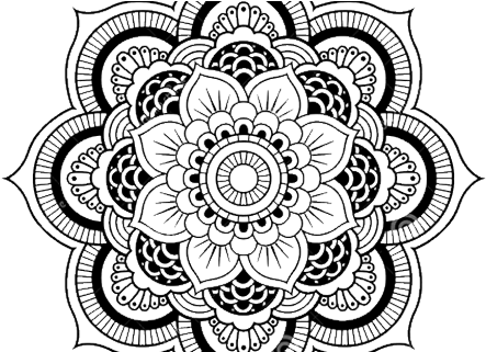 Mandala Tattoos Png Image - Mandala Designs Artist's Coloring Book (480x320), Png Download