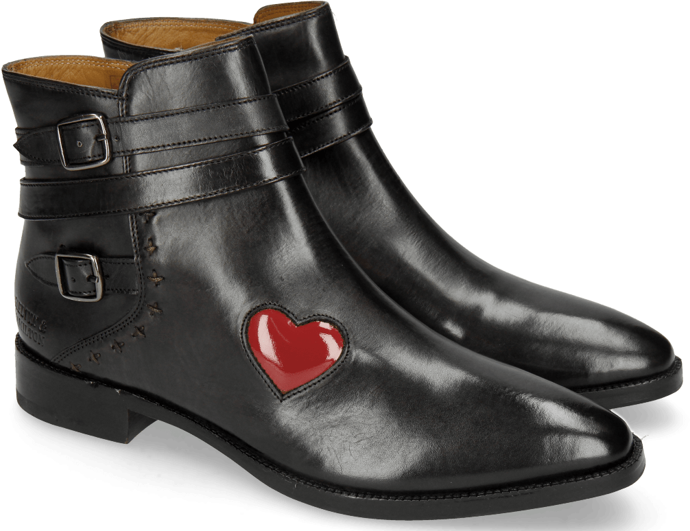 Ankle Boots Candy 5 Black Heart Patent Red - Motorcycle Boot (1024x1024), Png Download