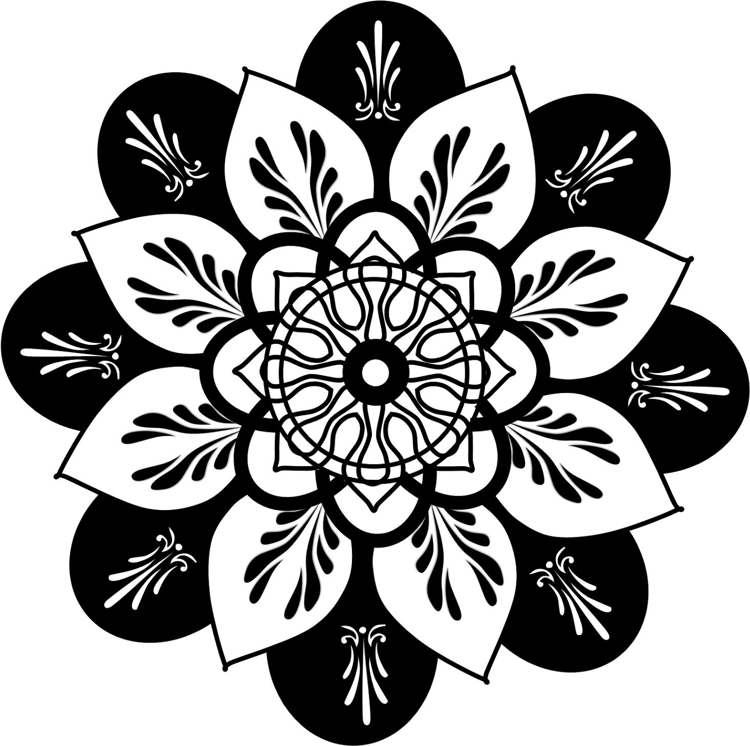 Clipart Mandala - Mandala Clip Art Free (1600x1581), Png Download