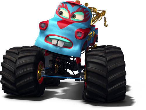 Monster Truck Mater Martin - Worldofcars Drivein Wikia Com Toys (500x378), Png Download