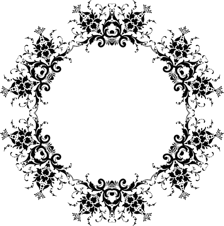 Computer Icons Damask Floral Design Flower - Brasão Png Fundo Transparente (745x750), Png Download