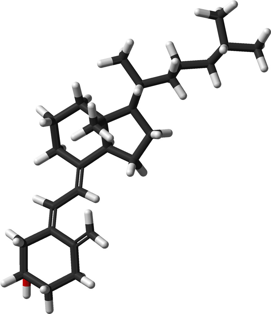 Cholecalciferol Vitamin D3 From Xtal 3d Sticks - Vitamin D3 3d Structure (964x1100), Png Download