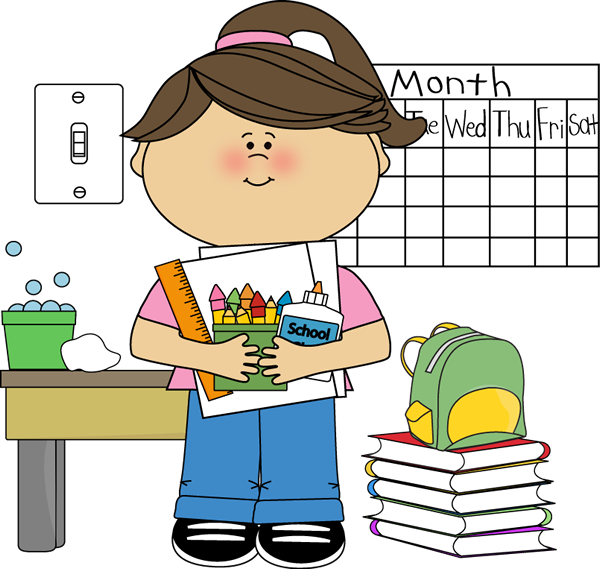 Classroom Job Clip Art Images Vector Girl - Clean Up Classroom Clipart (600x569), Png Download