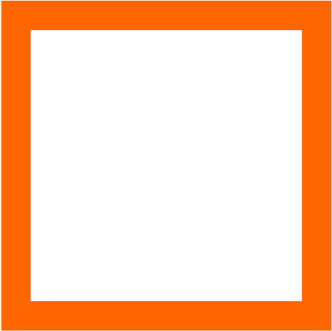Square - Transparent Cadre Orange Png (510x510), Png Download