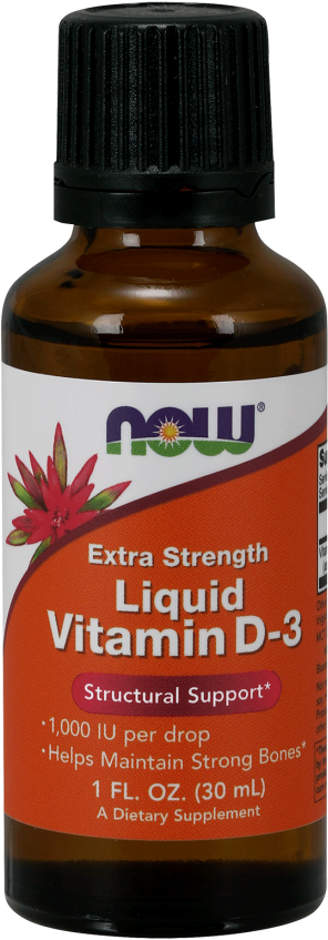 Vitamin D-3 Liquid, Extra Strength - Now Foods Vitamin D-3 - 1 Fl Oz Liquid (354x880), Png Download