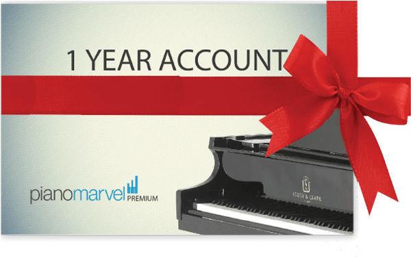 1 Year Piano Marvel Premium Gift Card - Gift Card (600x600), Png Download
