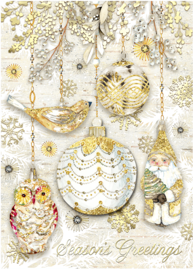 Golden Glow Boxed Holiday Cards - Golden Glow Christmas Cards (600x600), Png Download
