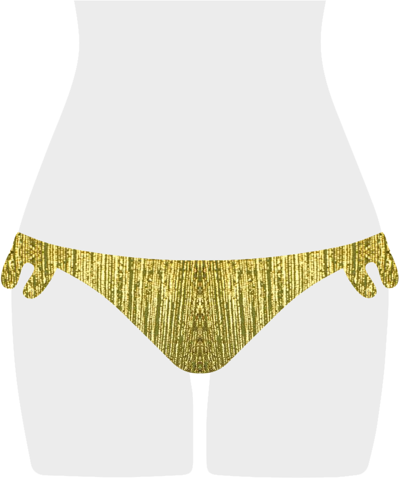 Golden Glow Flora Bikini Bottom (944x943), Png Download
