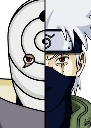 Obito/kakashi - Medibang Inc. (311x440), Png Download
