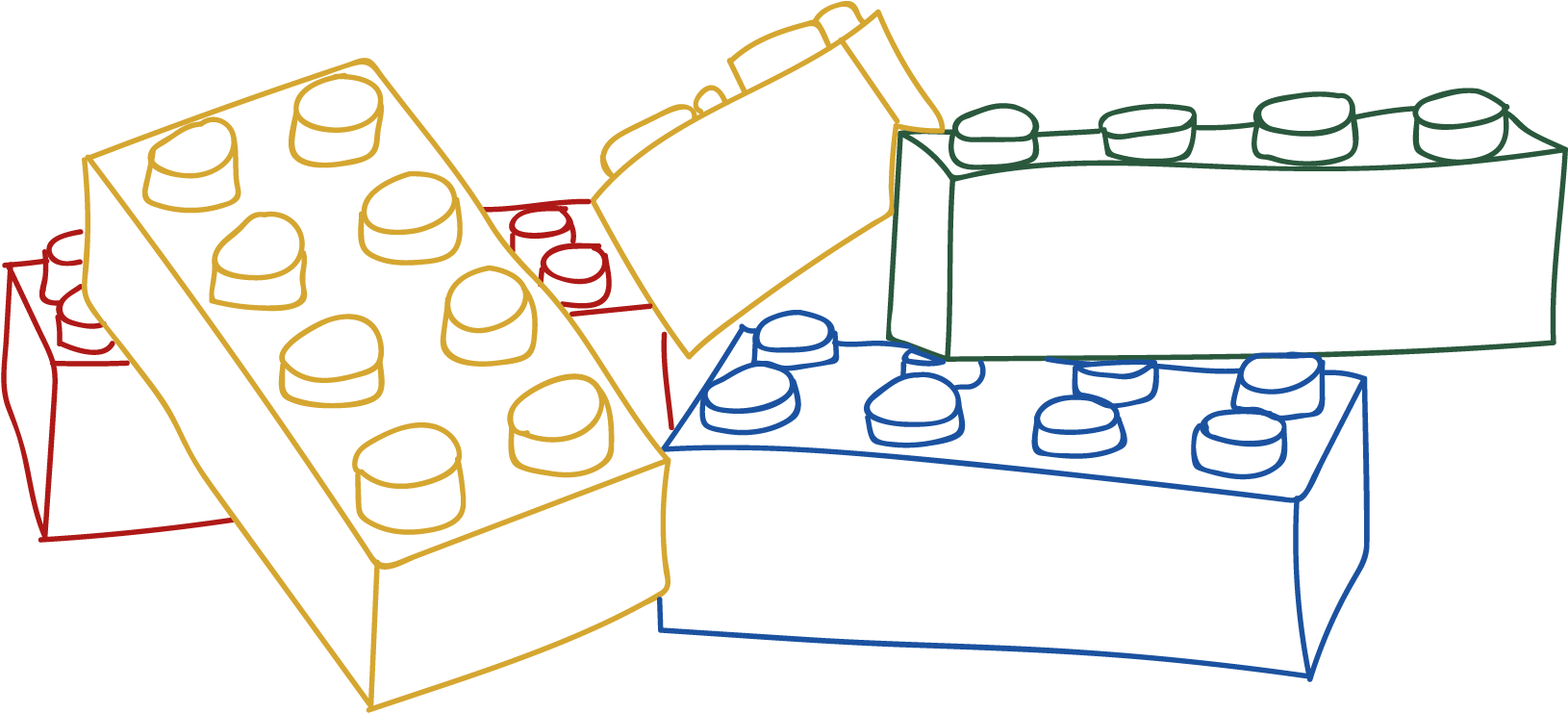 Legobricks 01 Legobricks Sketch - Sketch Of A Lego (1693x805), Png Download