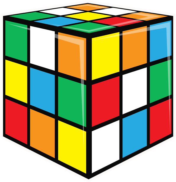 Rubix Cube - Neon 80s Rubik's Cube (720x720), Png Download