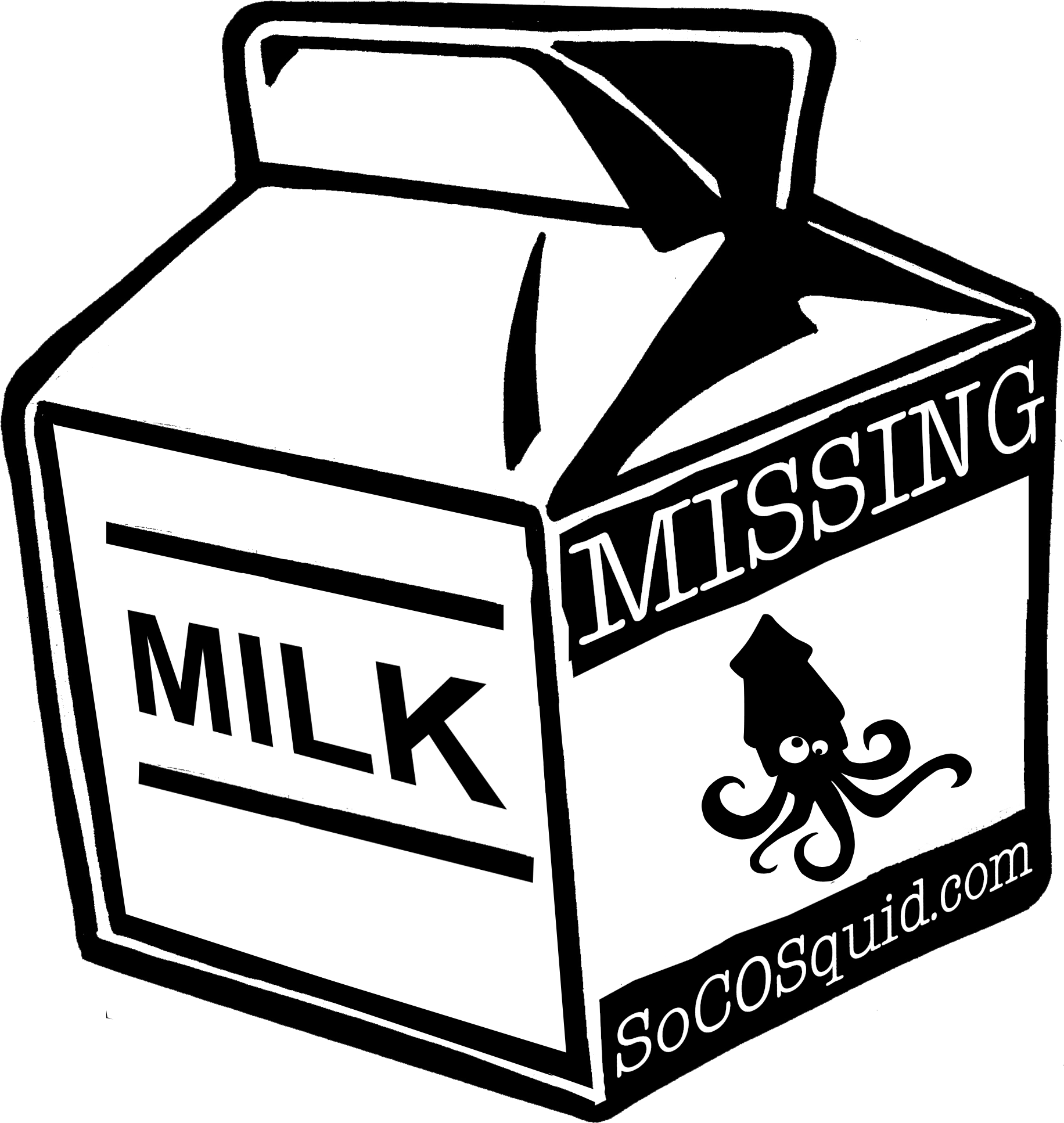 Milk Carton Clipart Mlik - Milk Carton Drawing Png (2000x2000), Png Download